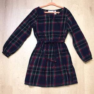 The Children’s Place Girl’s 5/6 Plaid Long Sleeve Holiday Checkered Belted Dress